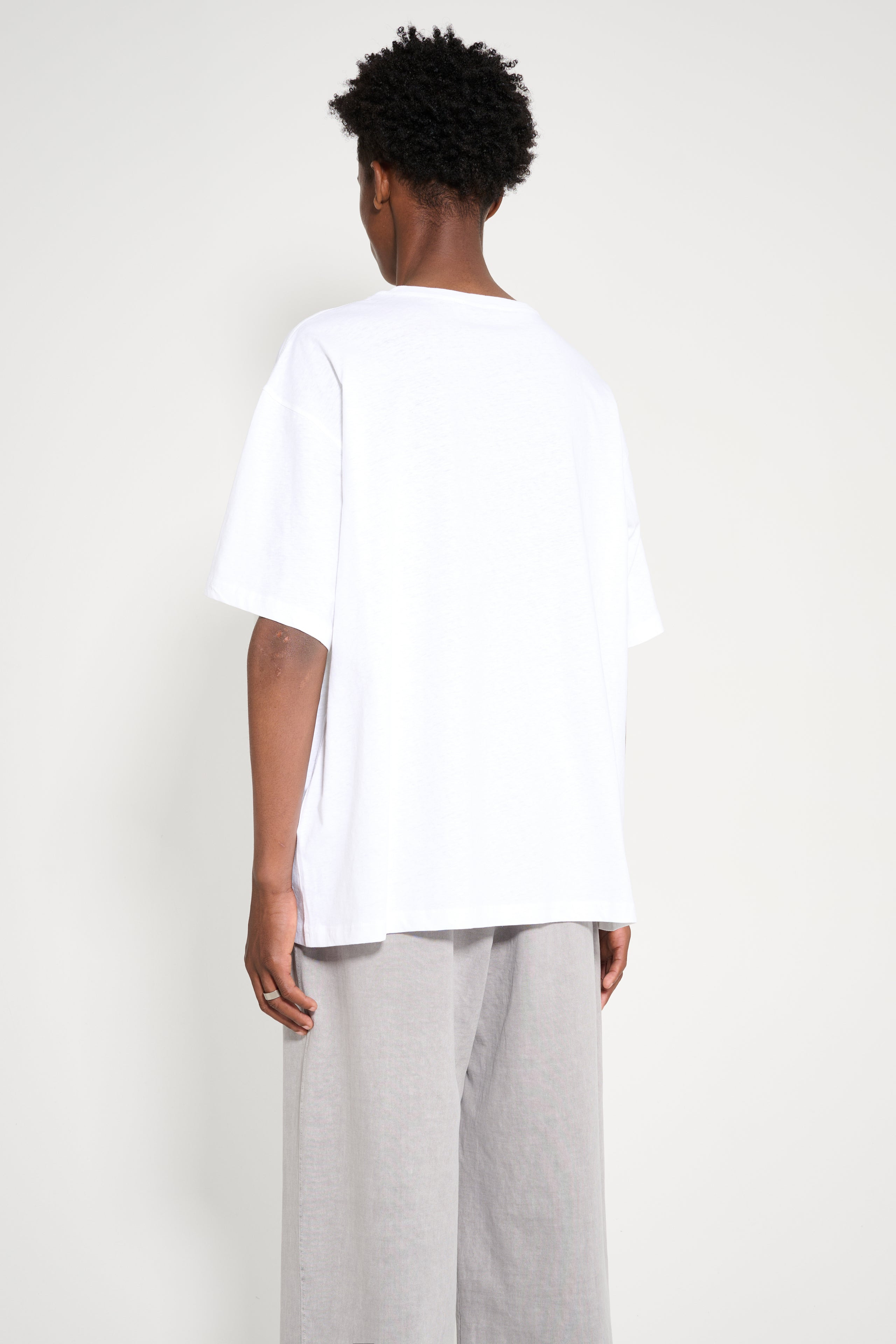 ACNE STUDIOS PRINTED T-SHIRT OPTIC WHITE - 3
