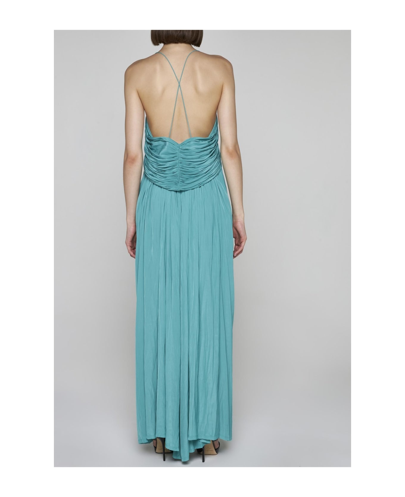 Pleated Long Dress - 3