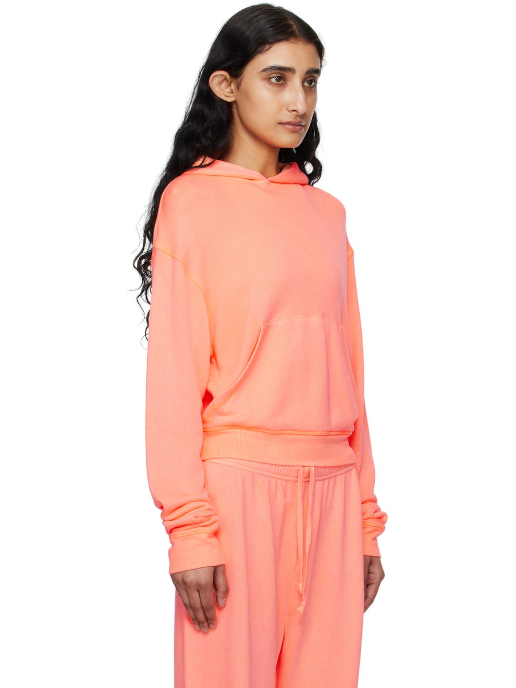 Orange Modal French Terry Classic Hoodie - 2