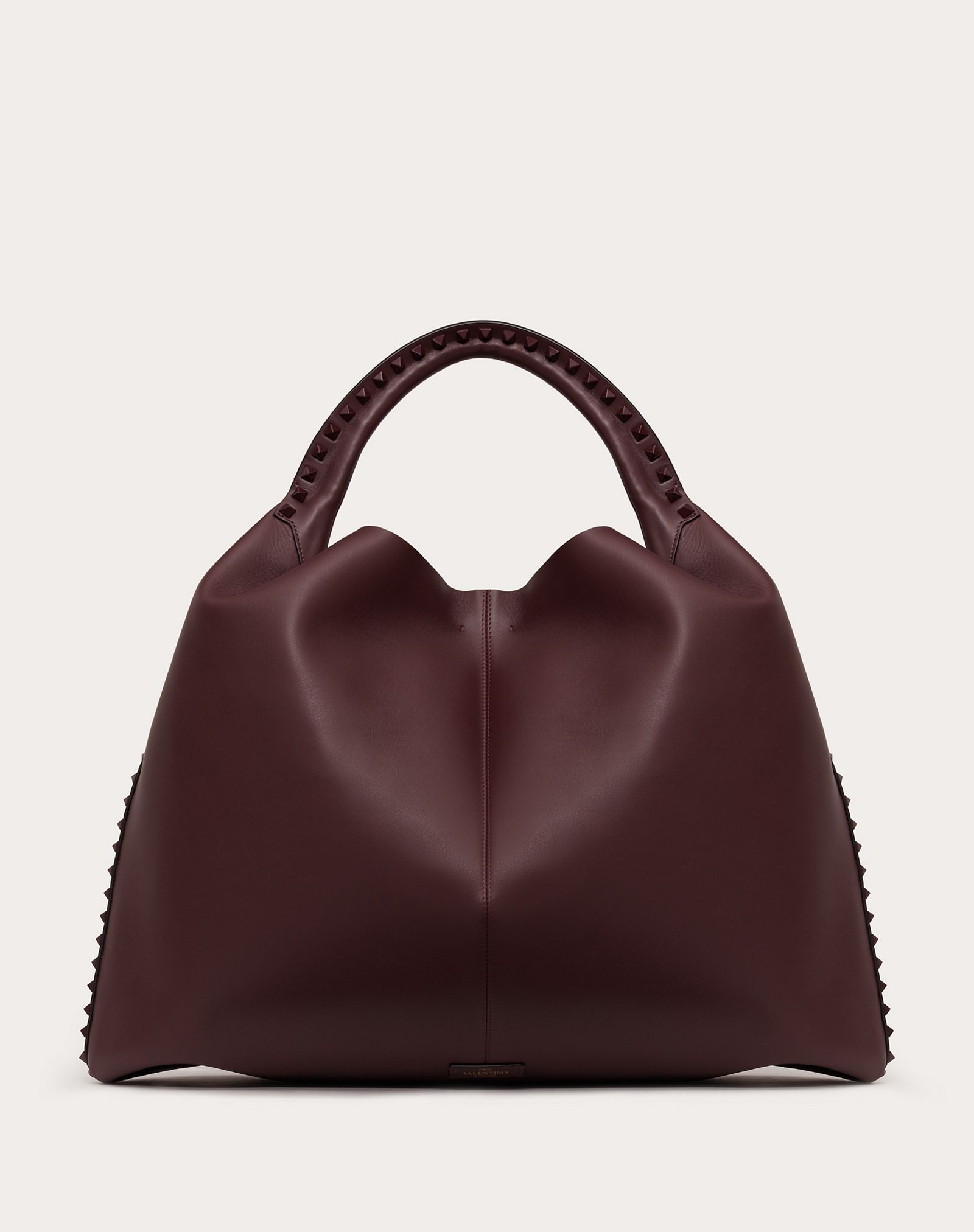 Rockstud Suede Calfskin and Full-Grain Calfskin Hobo Bag - 3