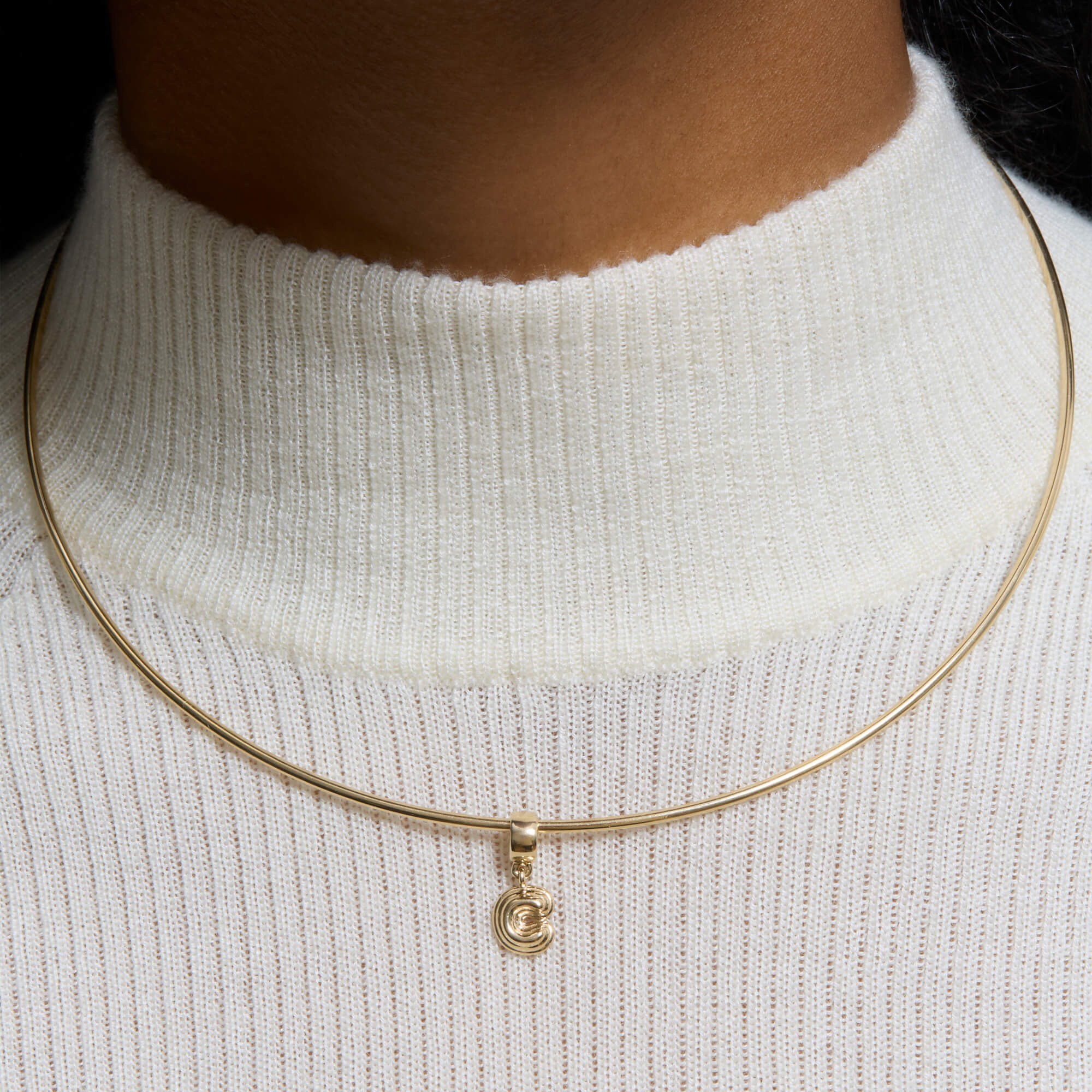 Puffed Initial Charm - 2