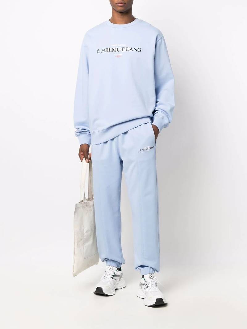 Helmut Lang embroidered-logo drawstring trackpants outlook