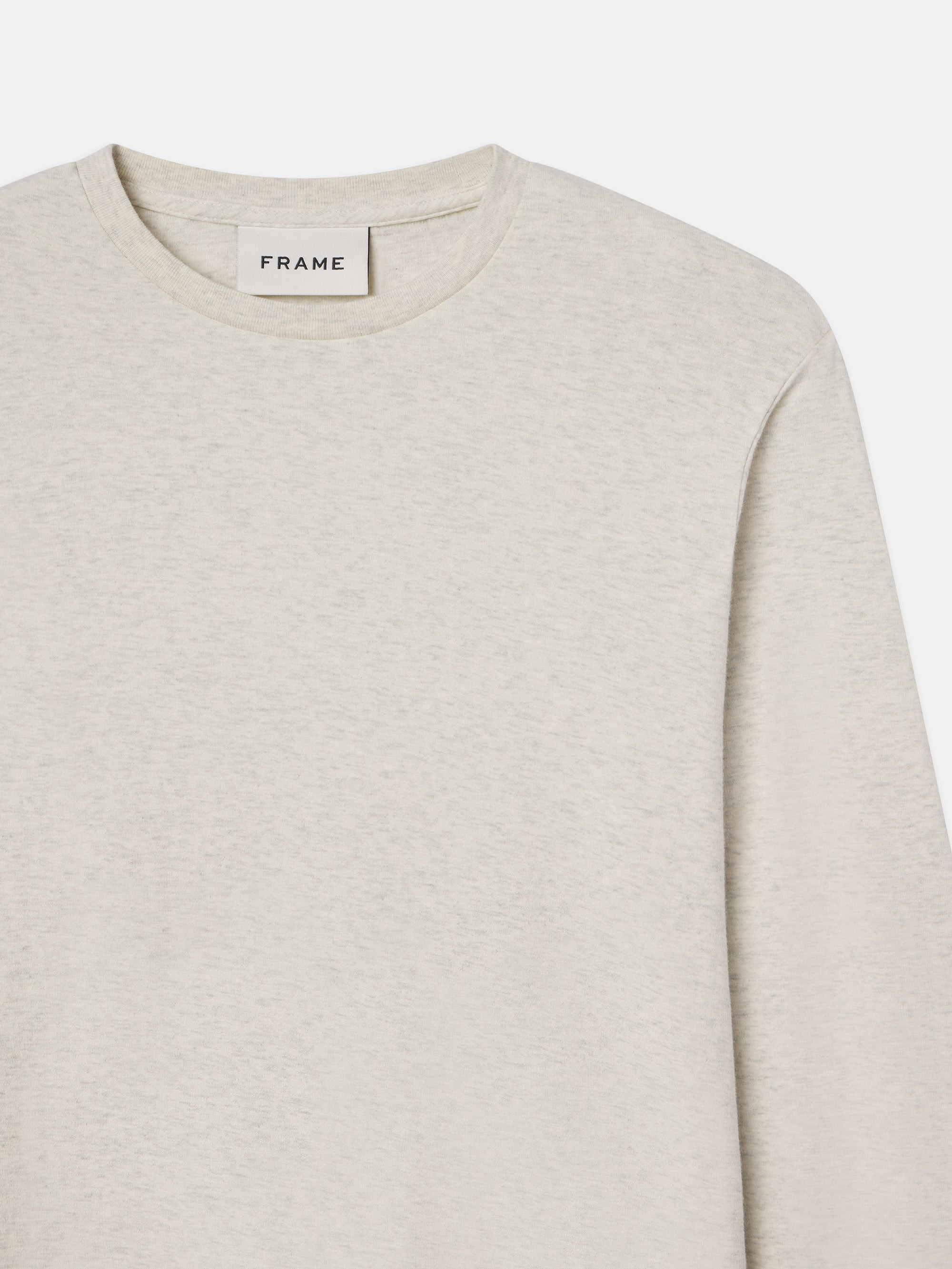 Duo Fold Long Sleeve Crew in Oatmeal Heather - 3