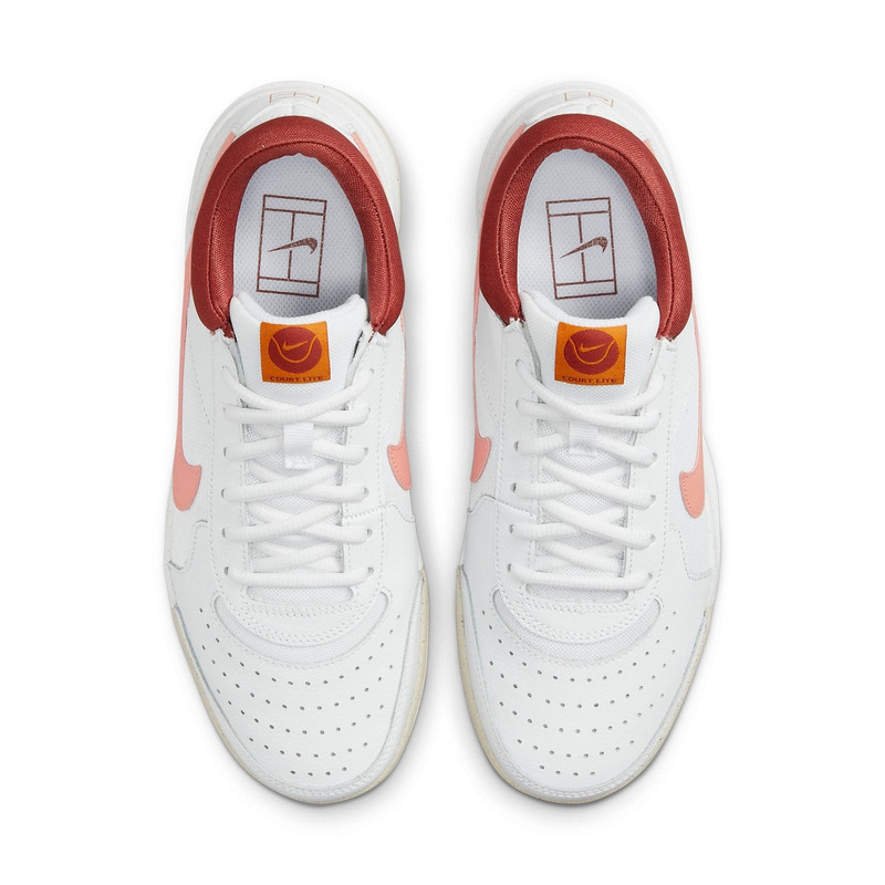 (WMNS) Nike Zoom Court Lite 3 Low-Top Tennis Shoes White/Pink DH1042-116 4