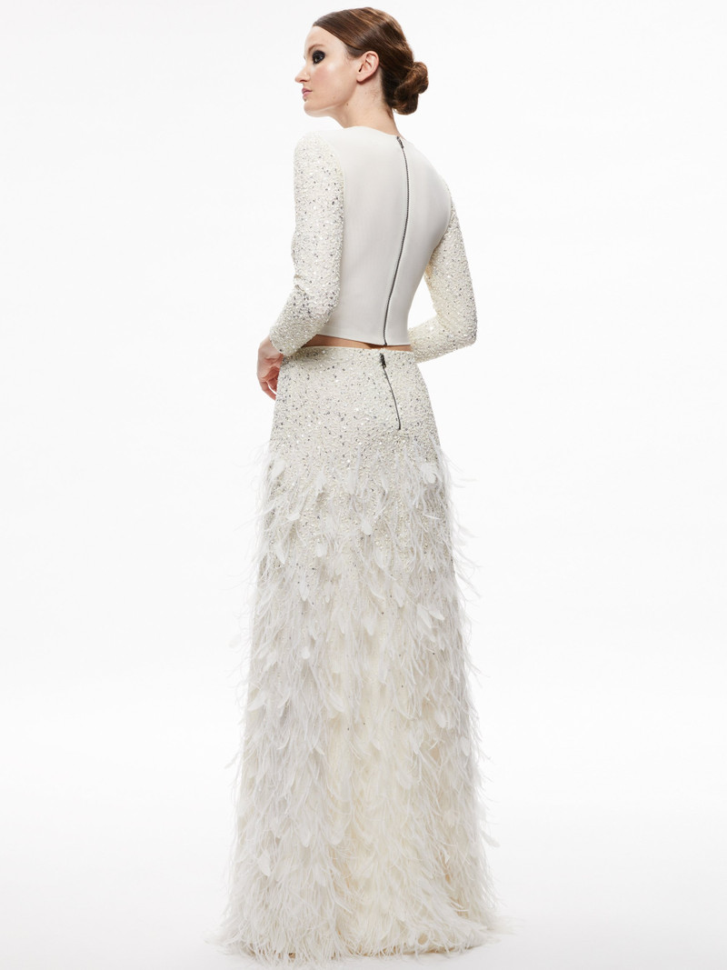 ASHTON EMBELLISHED FEATHER SKIRT 3