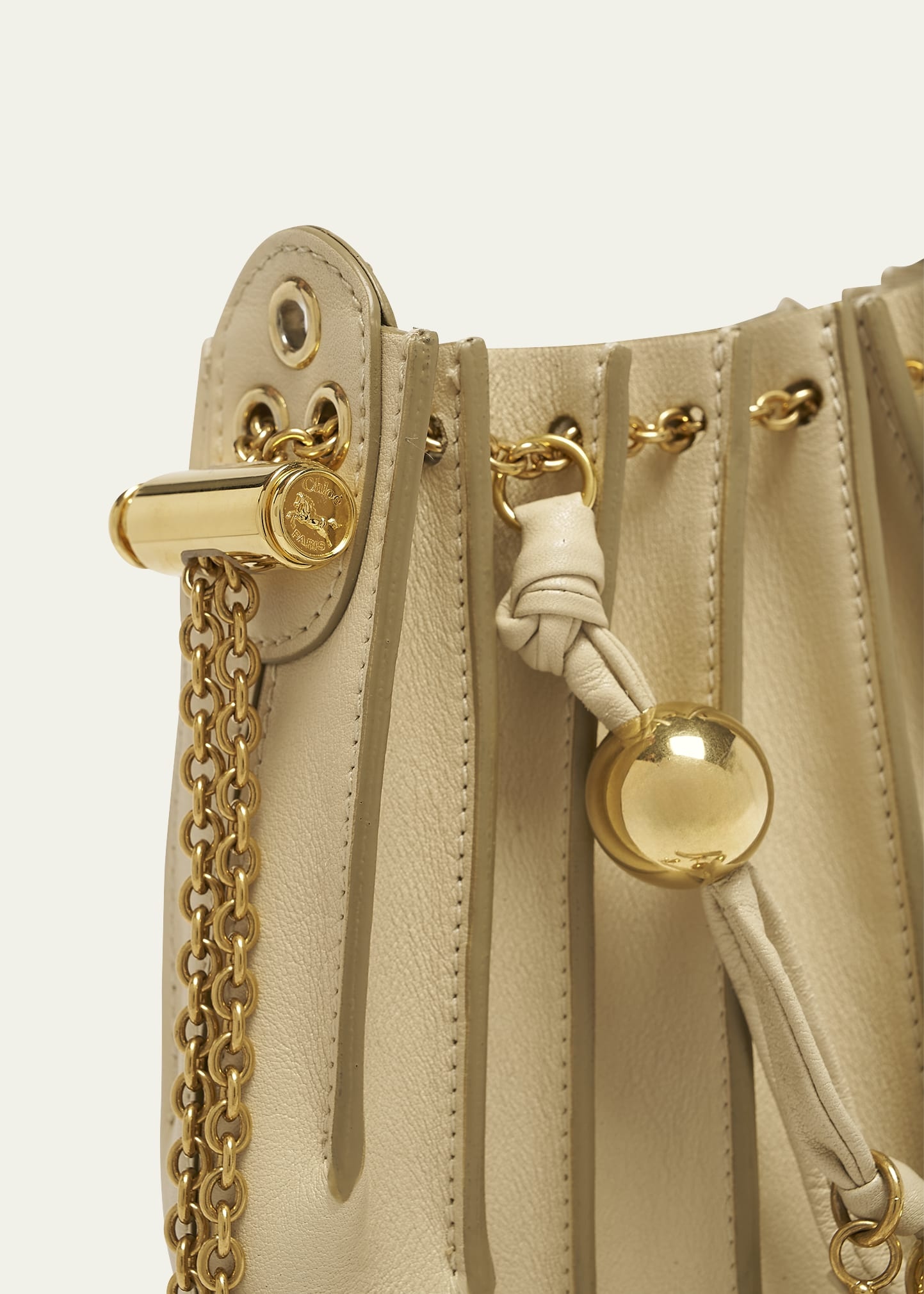 Sea Treasures Pleated Crossbody Bag in Leather - 5