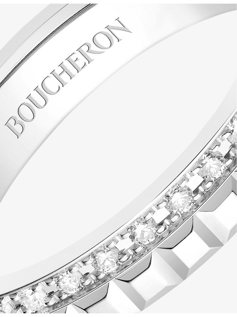 Boucheron Quatre Radiant Edition 18ct white-gold and 0.24ct diamond ring outlook