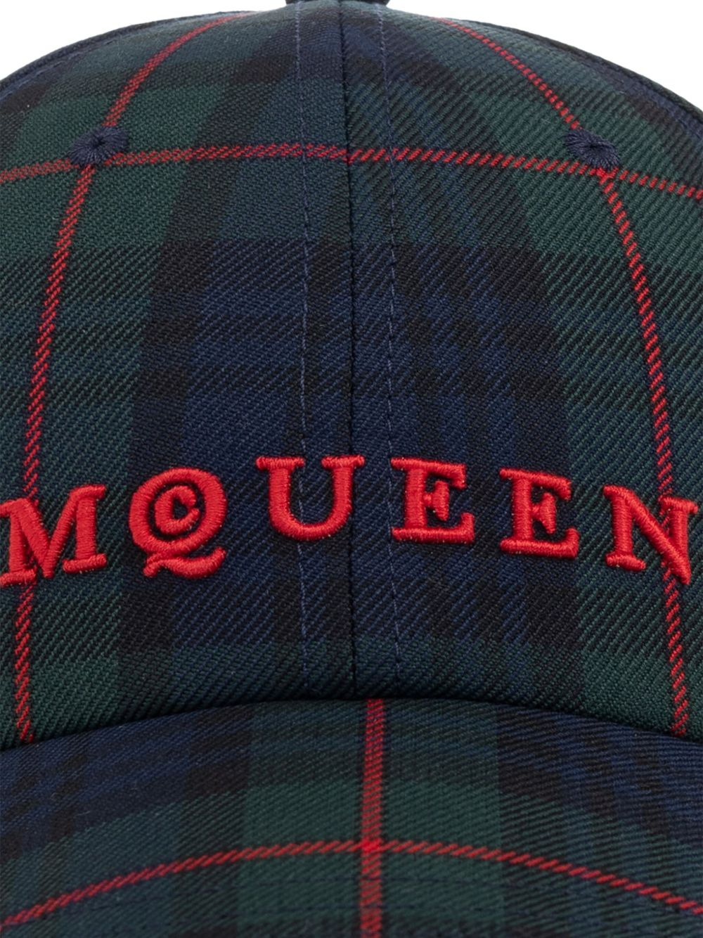 plaid logo cap - 3