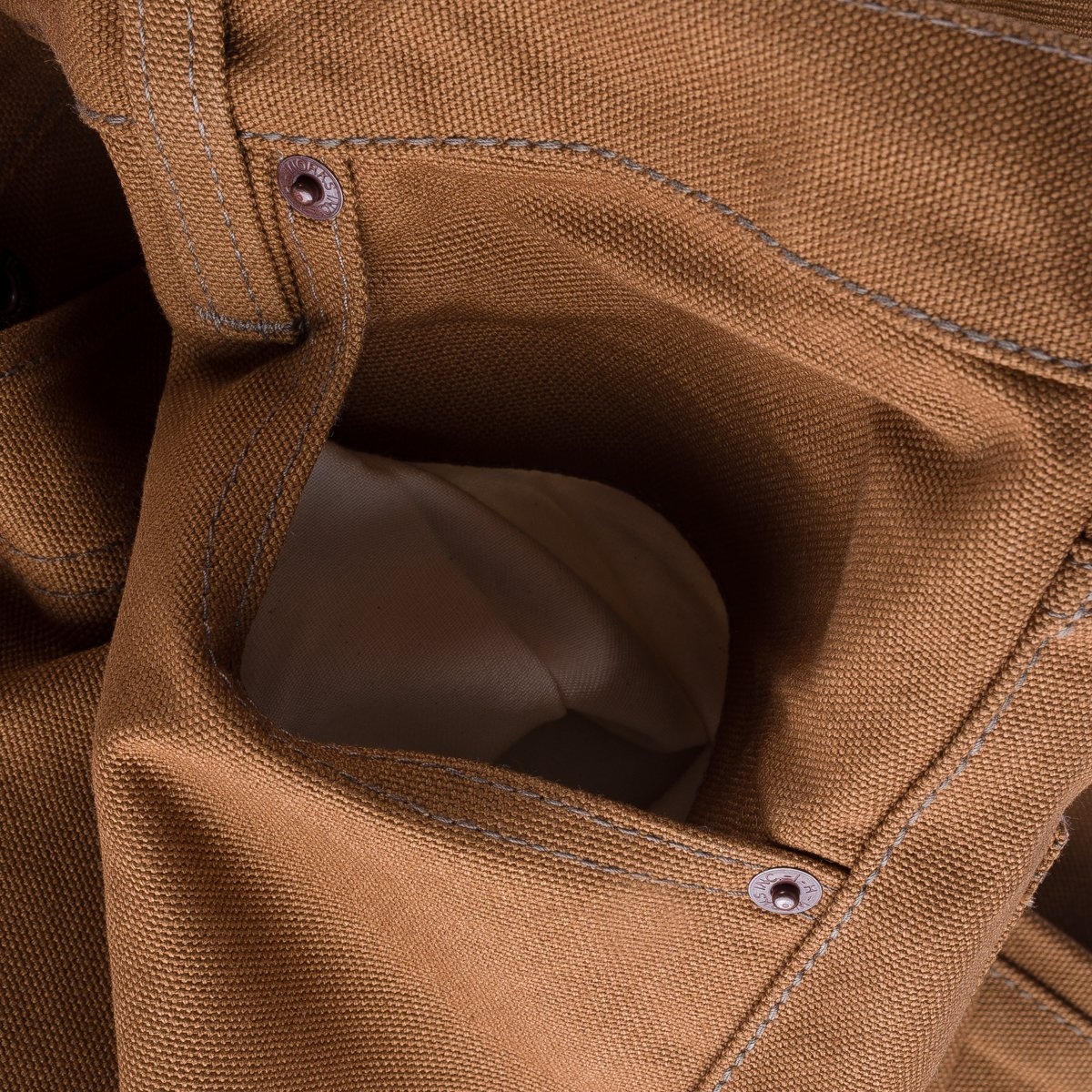 IH-634D 17oz Duck Straight Cut Jeans - Brown - 12