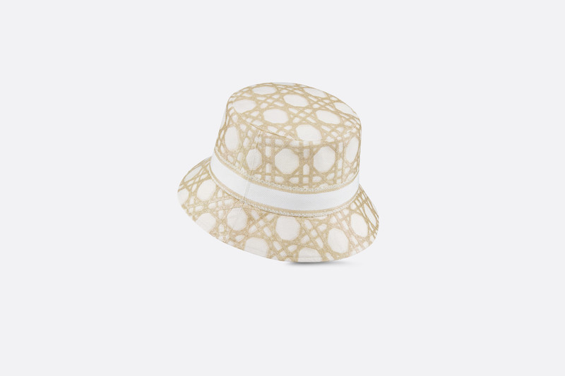 Dior Or D-Bobby Macrocannage Small Brim Bucket Hat 4