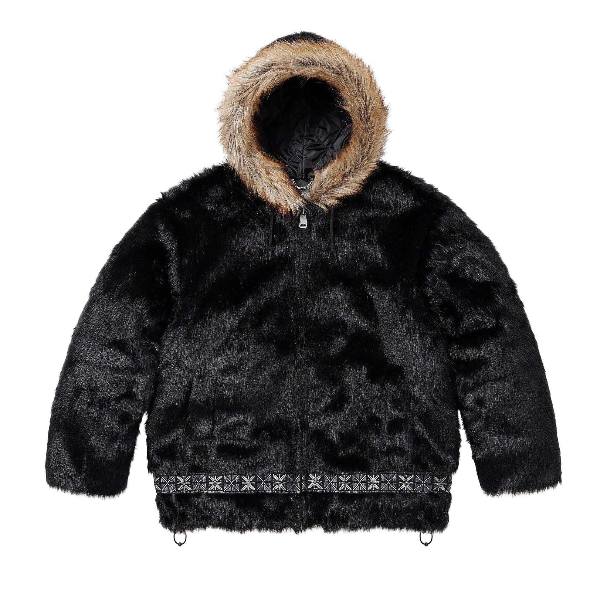 Supreme Faux Fur Parka 'Black' - 1