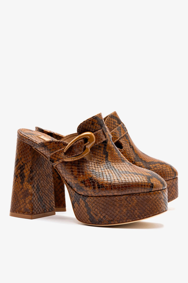 Dolly Verona Clog In Oud Python Embossed Leather 3