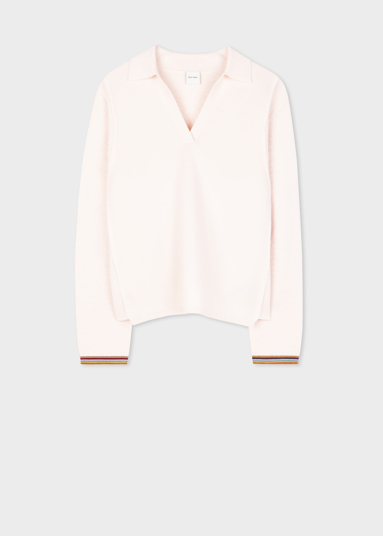 Collared Stripe Cuff Sweater - 1