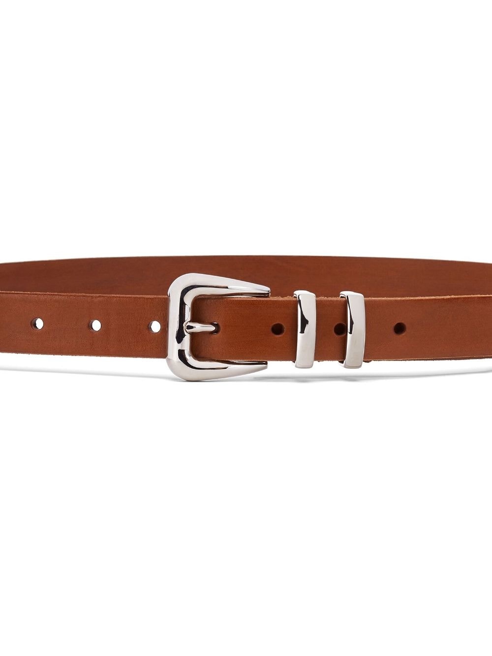 woven buckled leather belt - 2