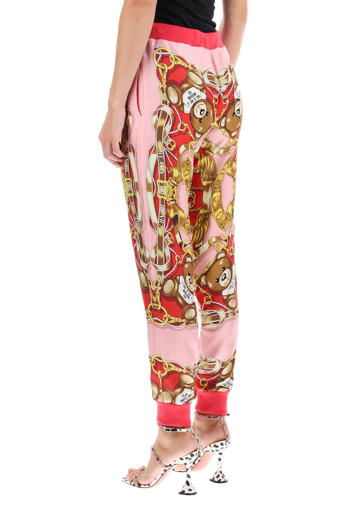 SILK JOGGER PANTS WITH FOULARD PRINT - 4