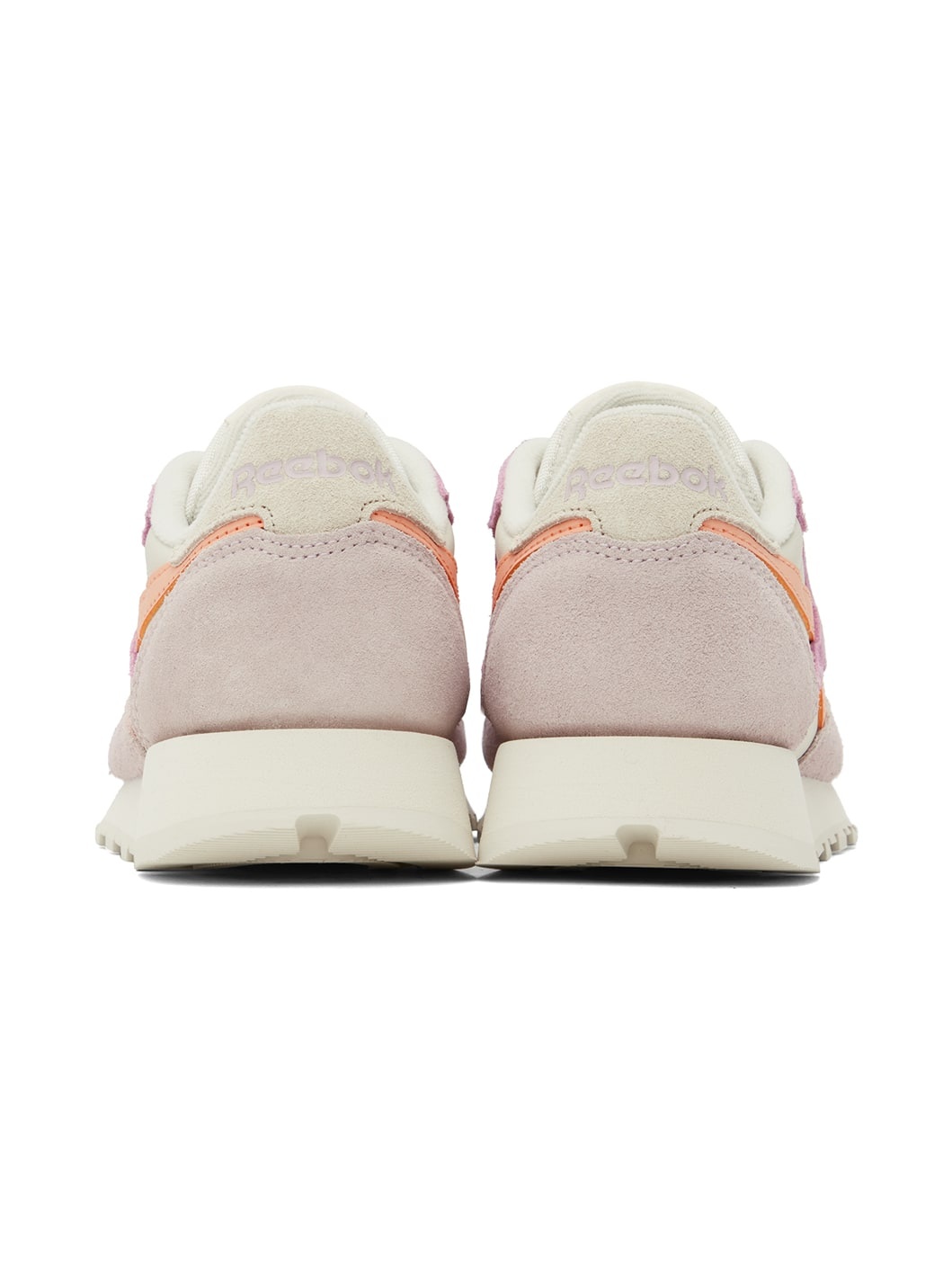 Off-White & Pink Classic Leather Sneakers - 2