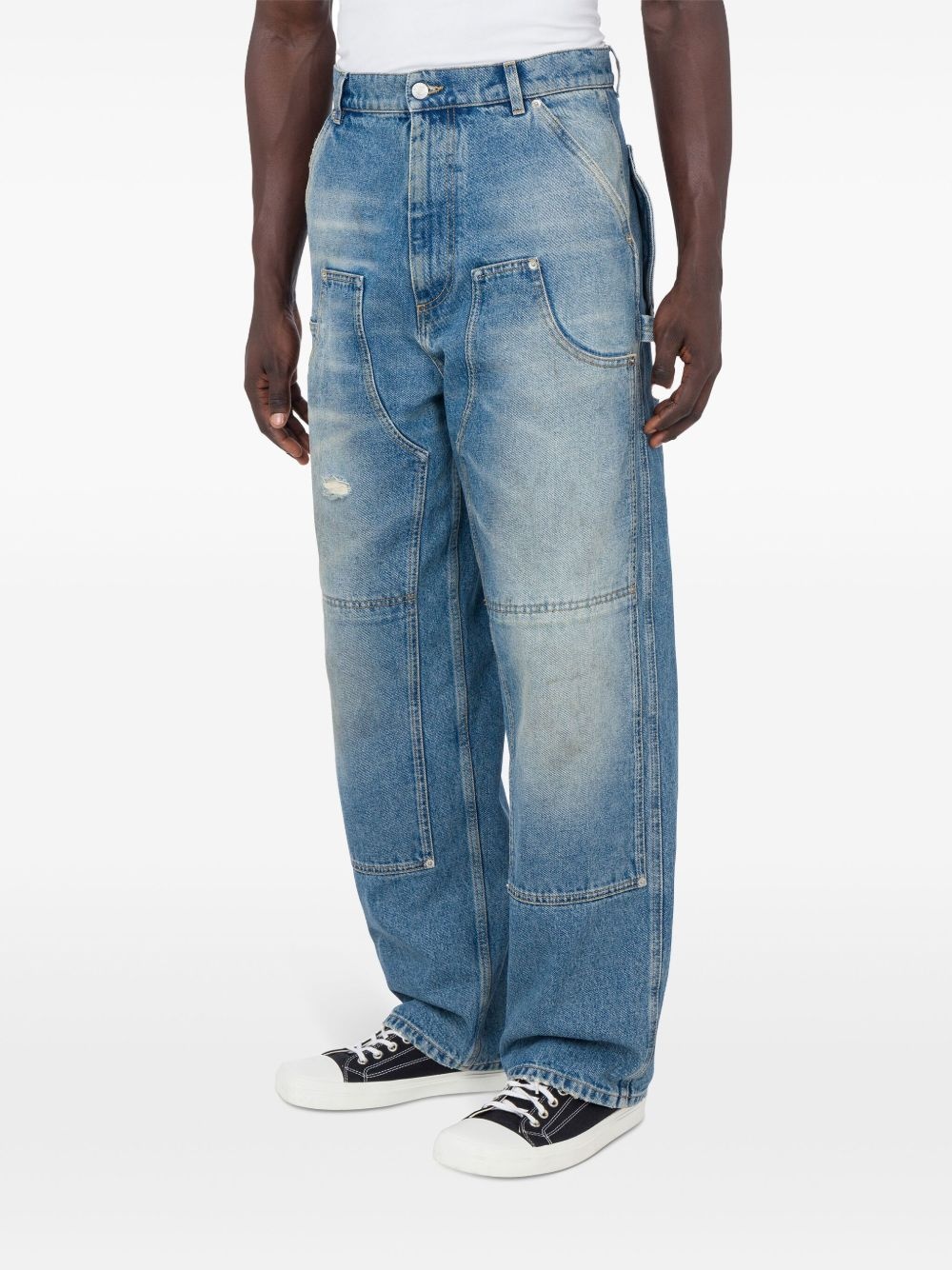 panelled jeans - 2