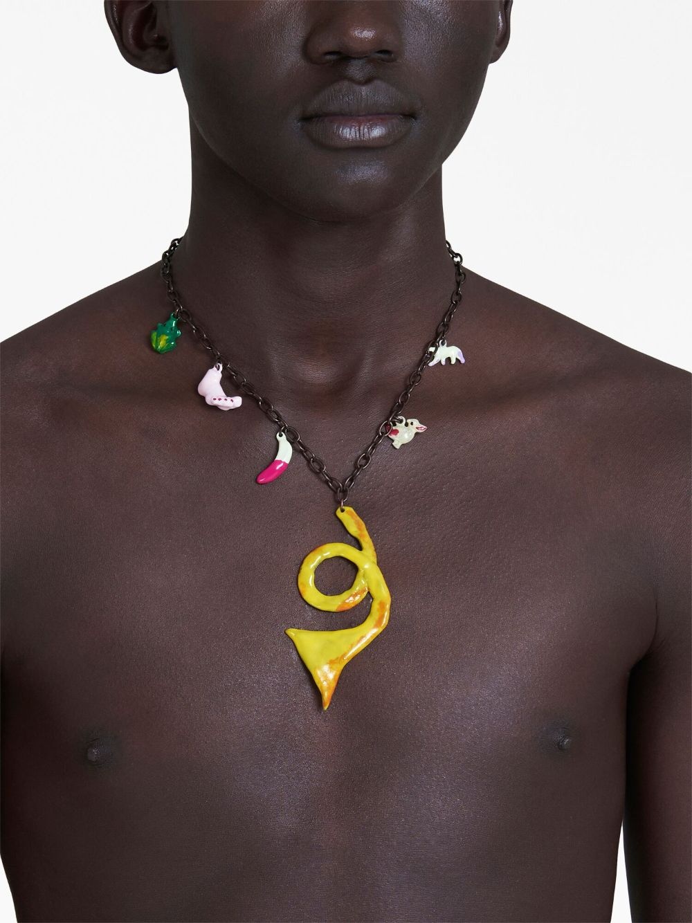 BEAD-DETAILING CHAIN-LINK NECKLACE - 2