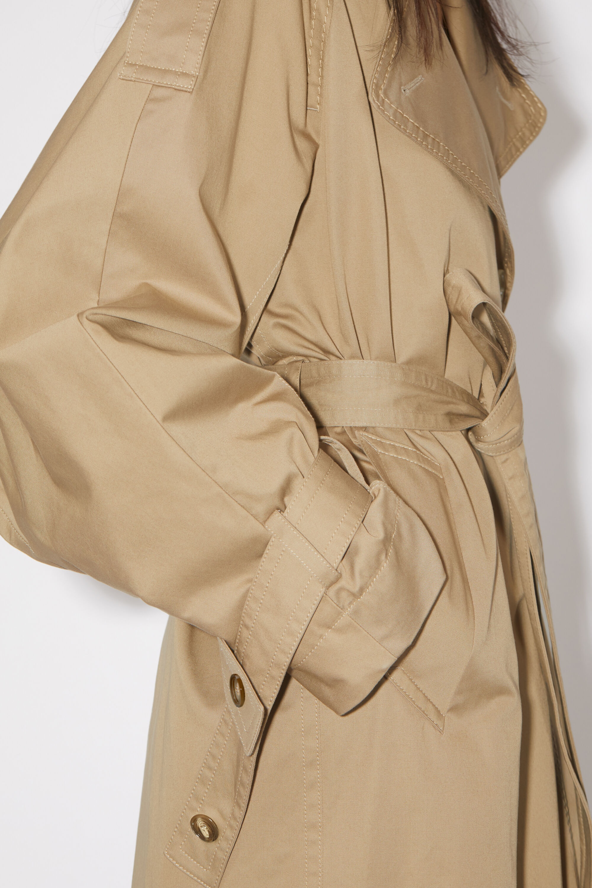Double-breasted trench coat - Cold beige - 5