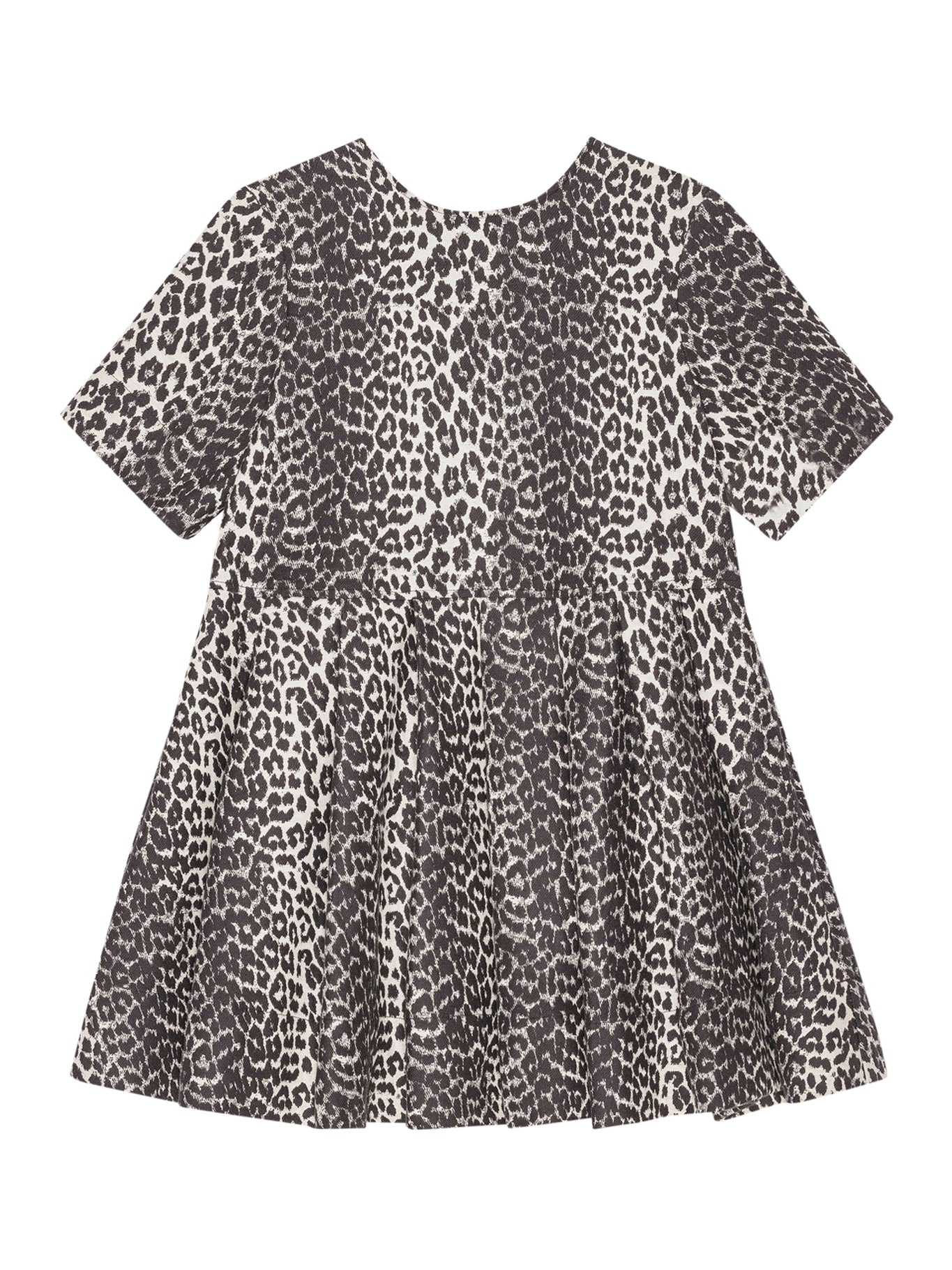 LEOPARD COTTON TWEED MINI DRESS - 1