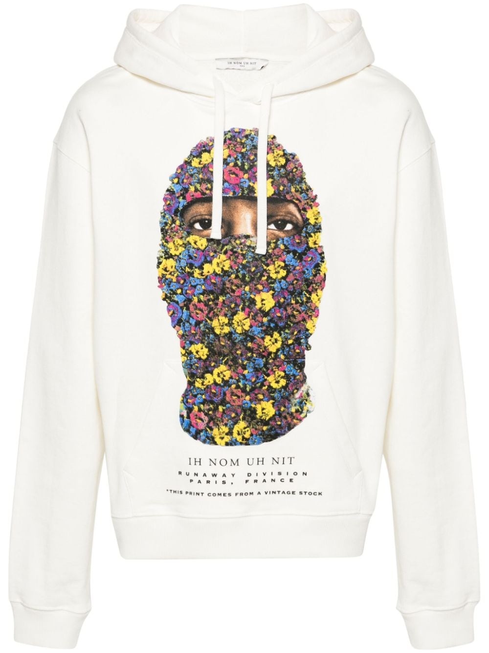 Flower Mask cotton hoodie - 1