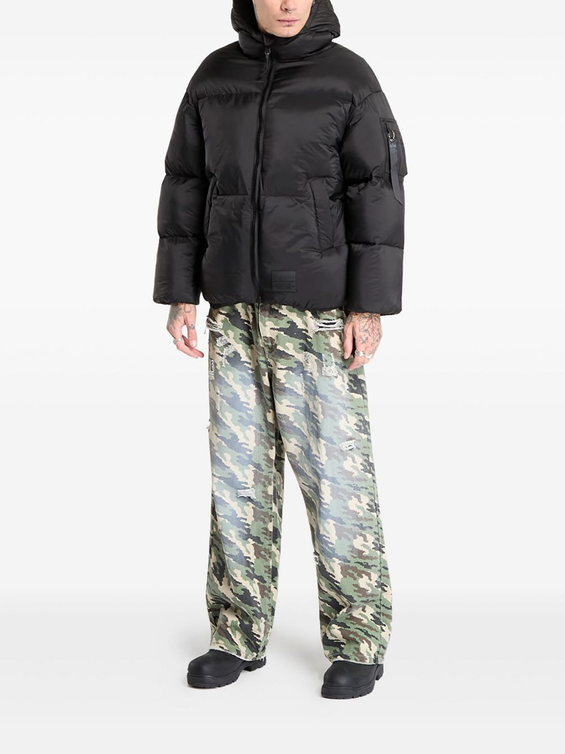 ALPHA INDUSTRIES logo-patch padded jacket outlook