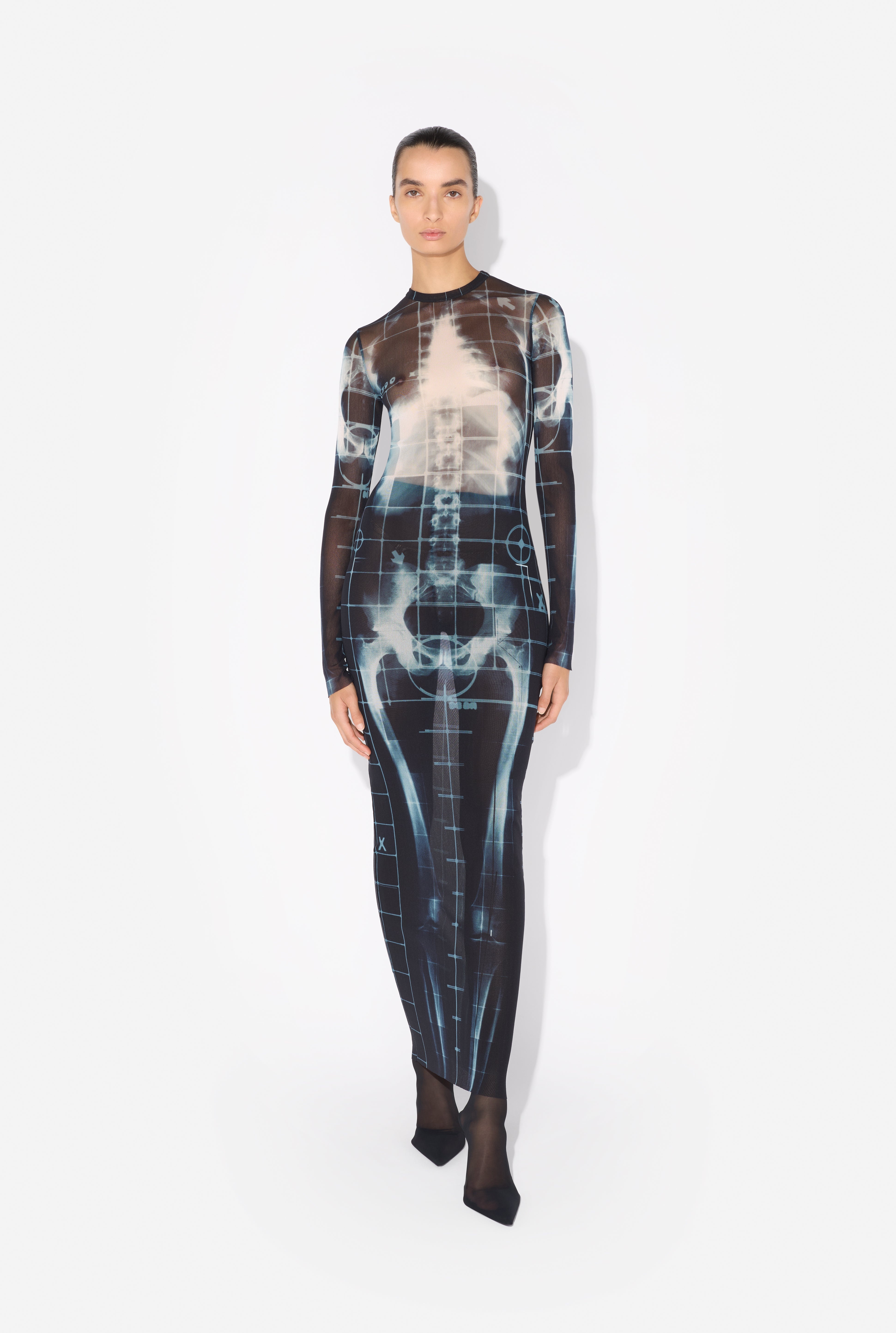 THE LONG BLACK SQUELETOR DRESS - 2