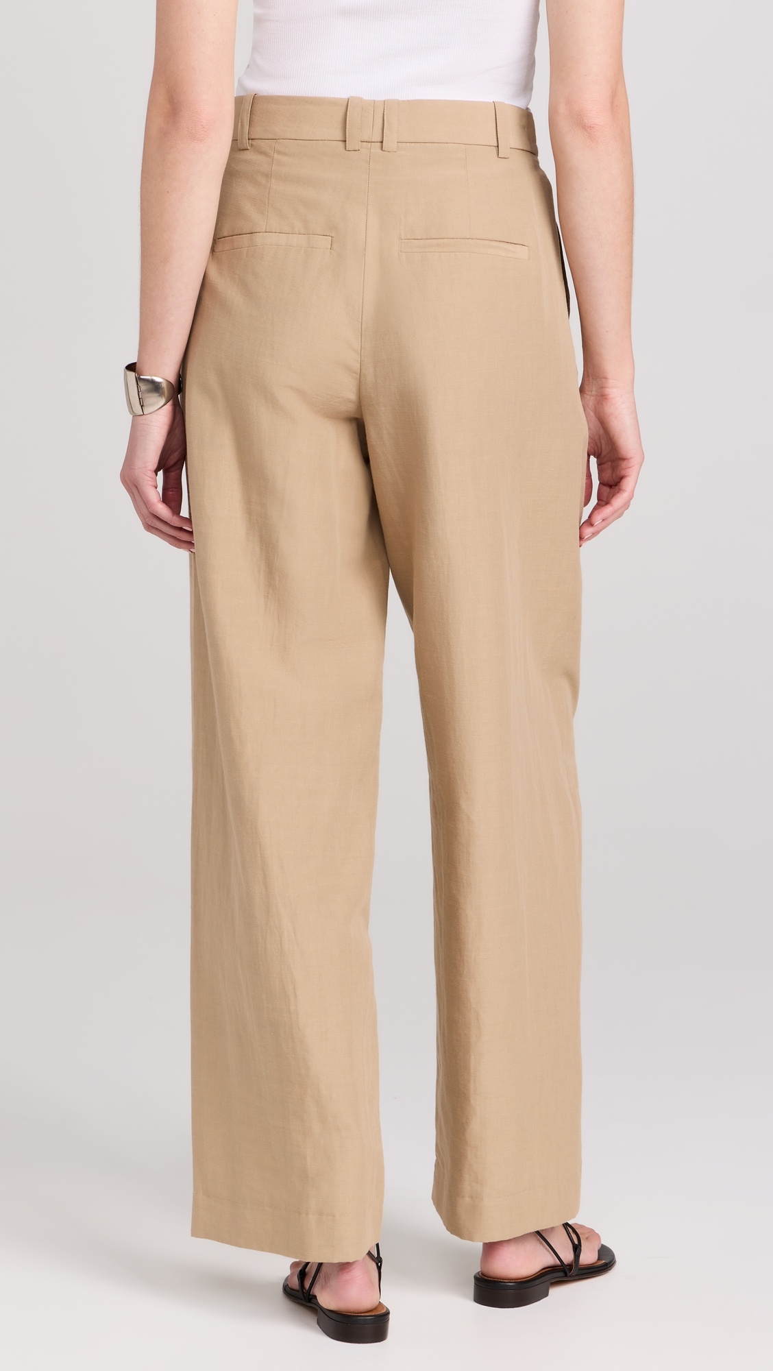 High Waisted Casual Tailored Wide Leg Pants - 2