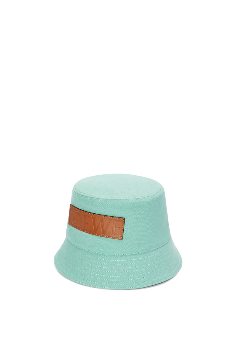 Bucket hat in canvas and calfskin 4