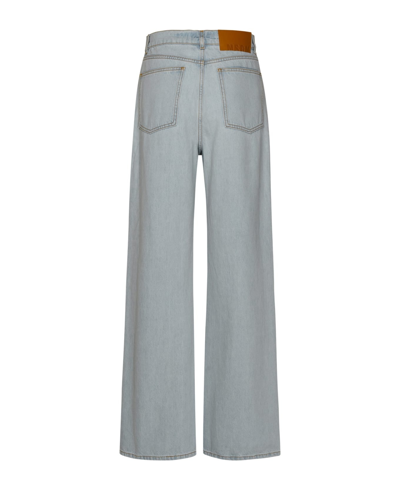 Light Blue Cotton Jeans - 3