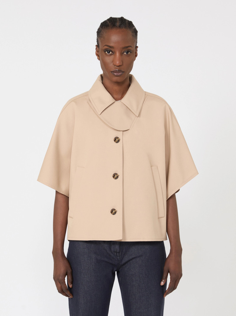 PAGGIO Water-repellent gabardine cape - ALBINO 3