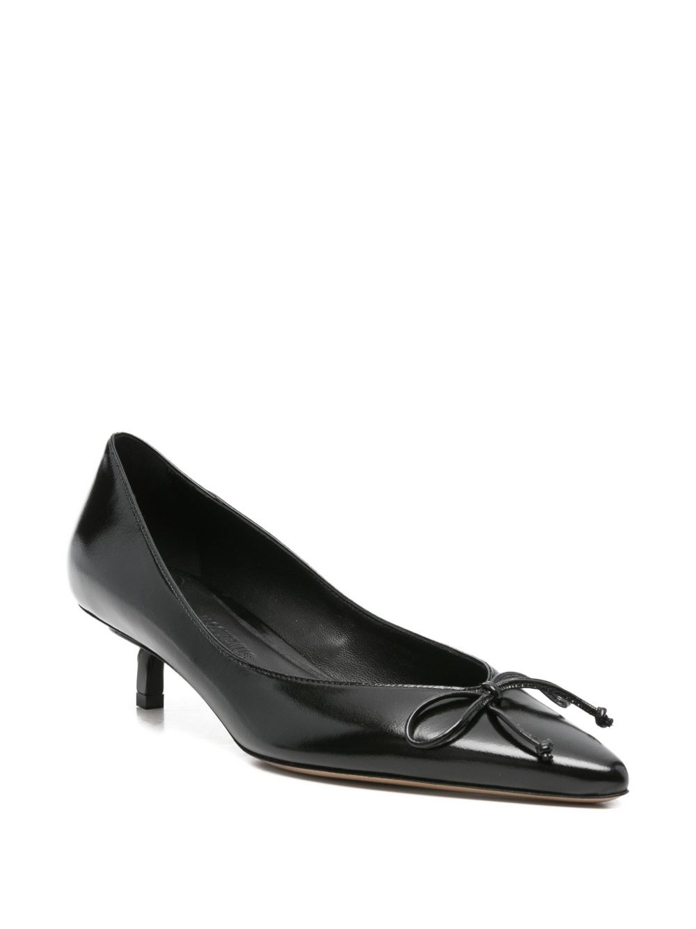 bow-detail kitten-heel pumps - 2