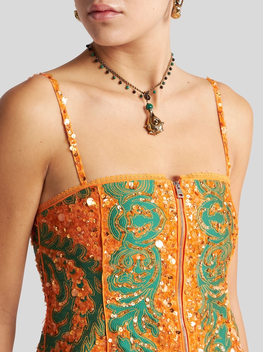 MINI DRESS WITH SEQUIN EMBROIDERY - 2