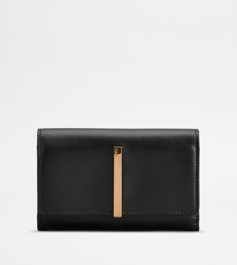 WALLET IN LEATHER - BLACK 1