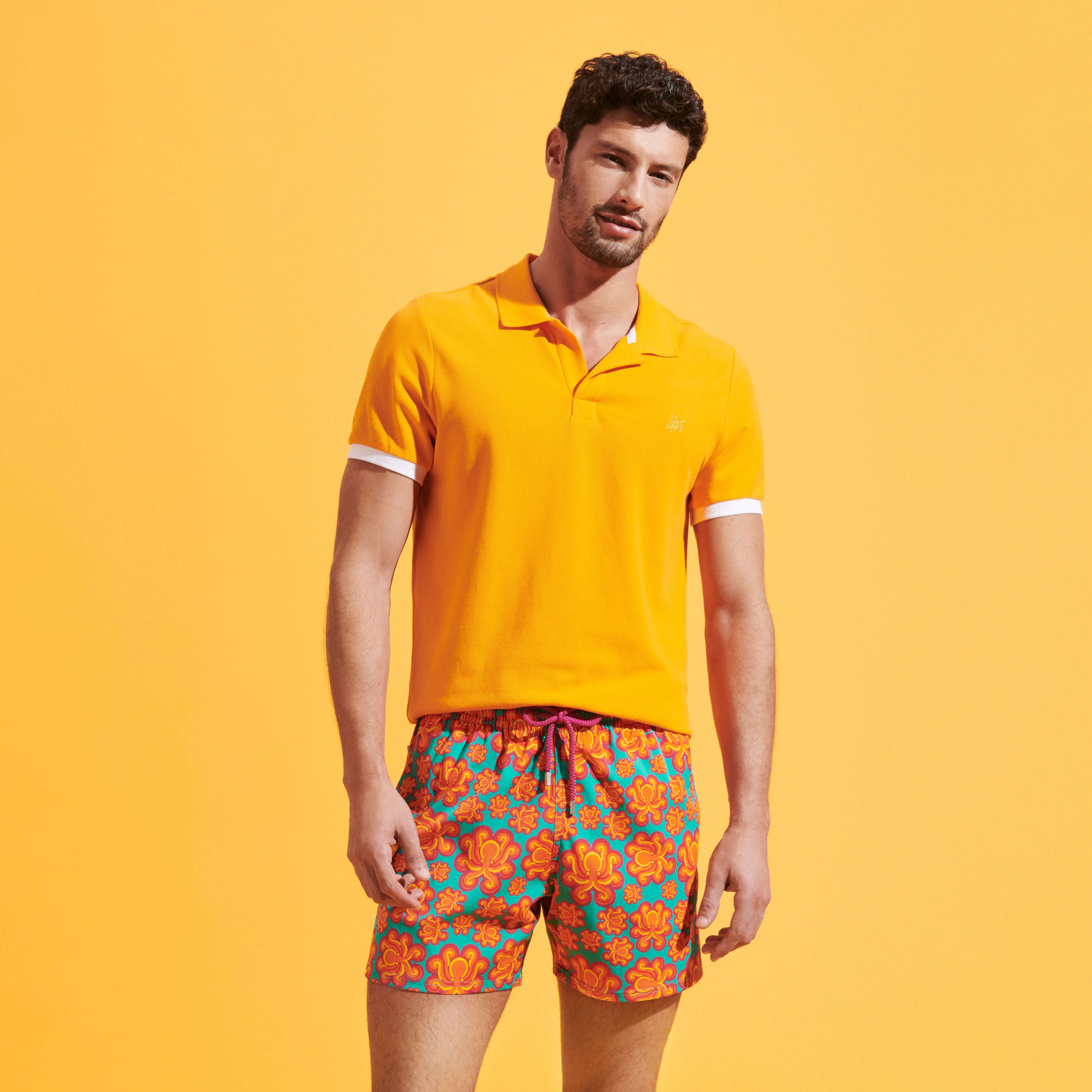 Men Stretch Swim Shorts Poulpes Neon - 5