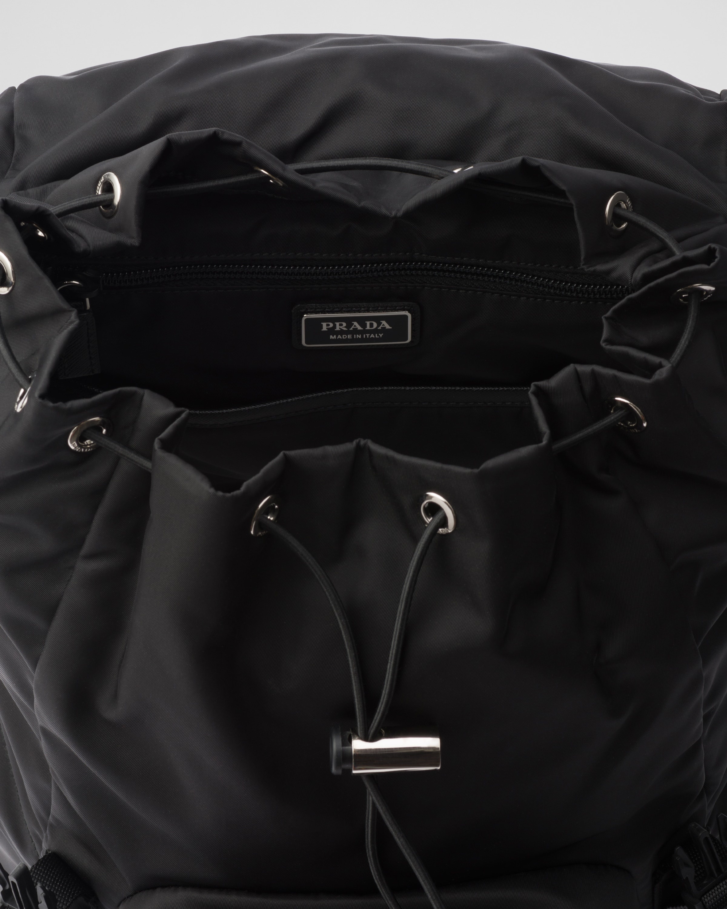 Re-Nylon and Saffiano leather backpack - 5