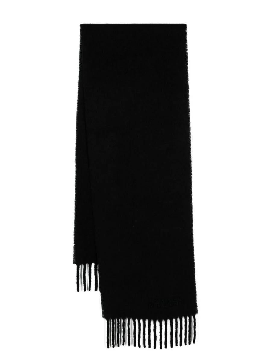 Isabel Marant 'Firny' Black Alpaca Blend Scarf - 1