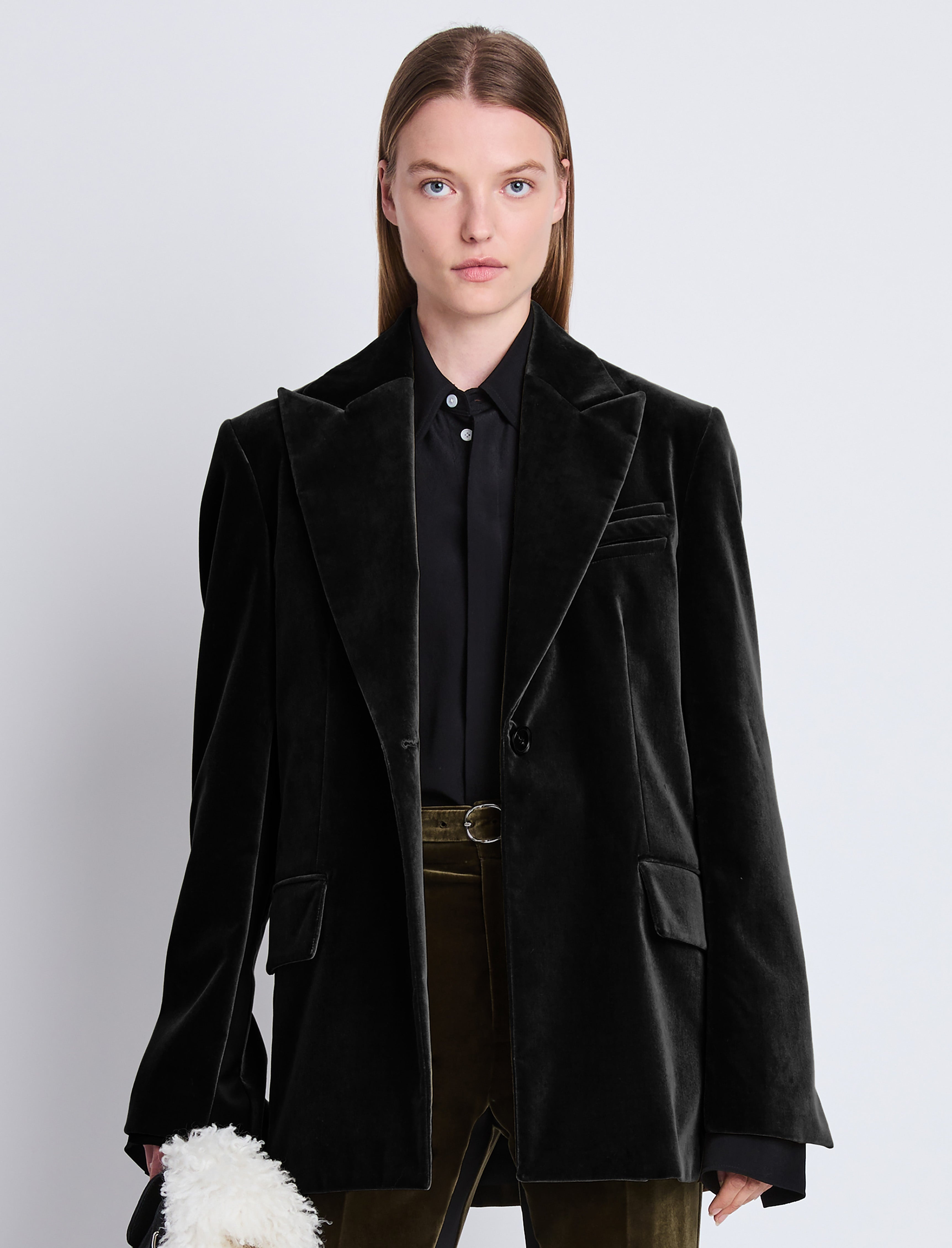 Nico Tuxedo Jacket in Velvet Suiting - 2