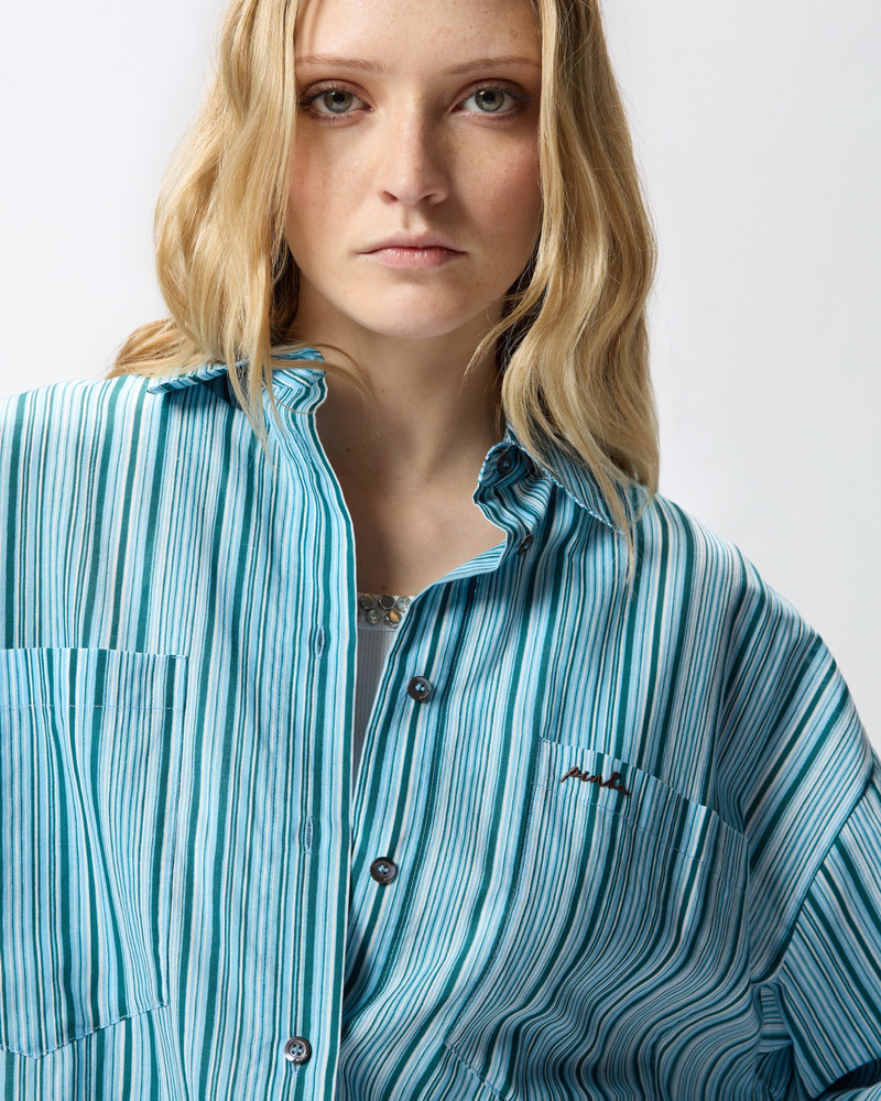 STRIPED COTTON SHIRT WITH POCKETS 6