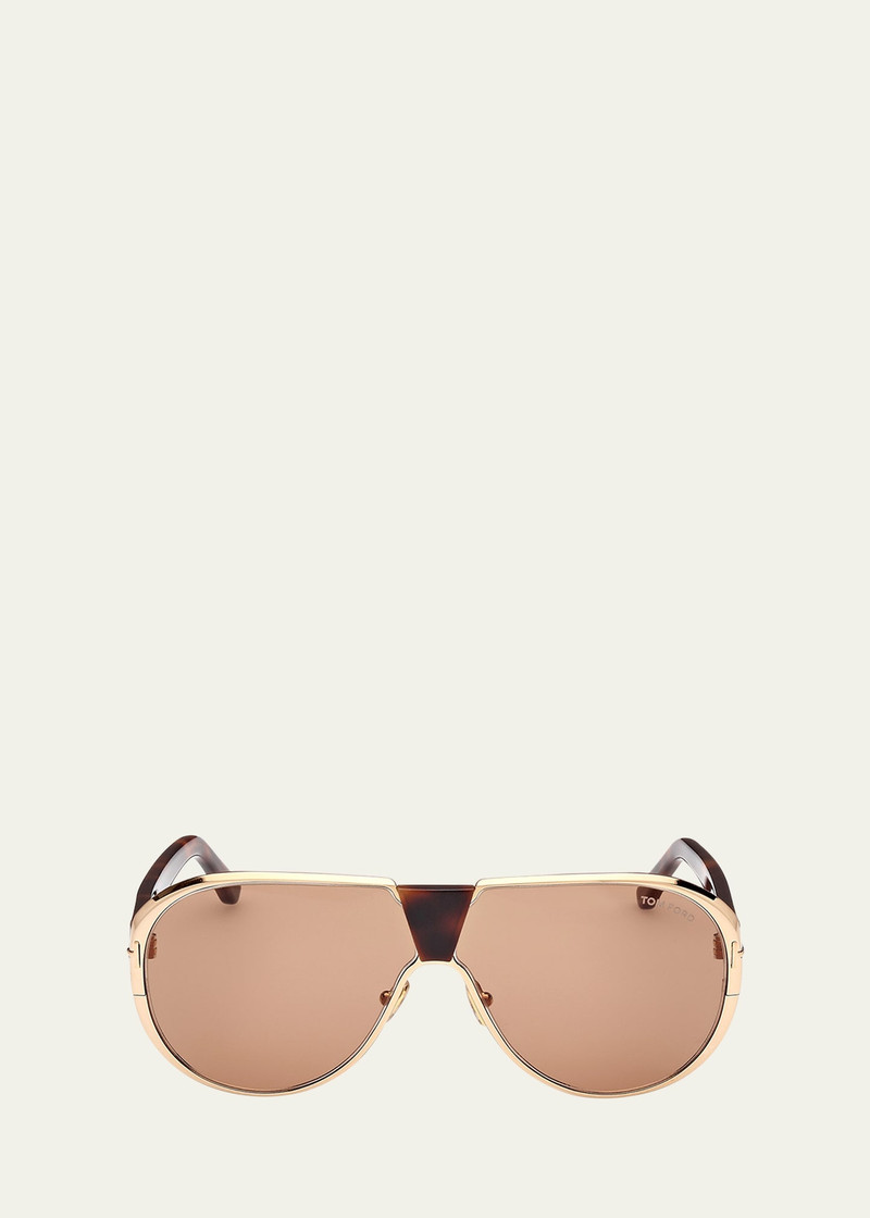 Men's Vicenzo Metal and Acetate Aviator Sunglasses - 1