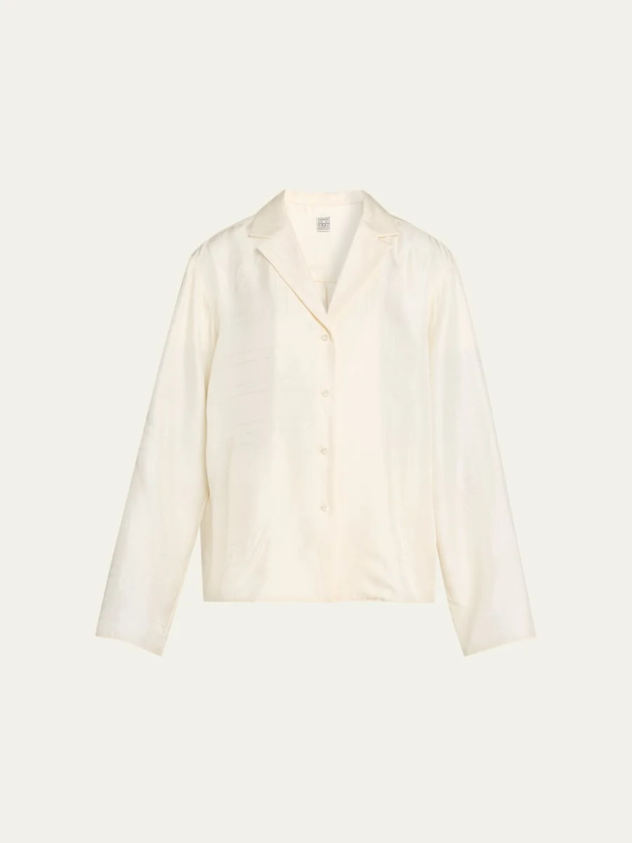Monogram Silk Pj Top - 1
