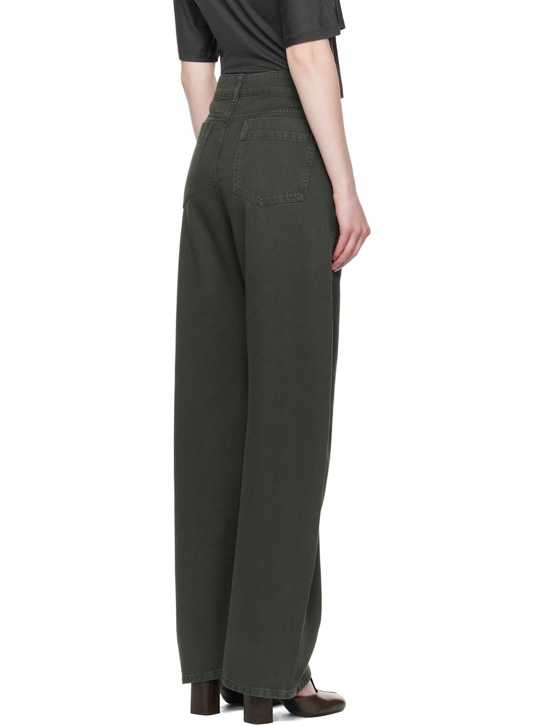Black High Waisted Curved Jeans - 3