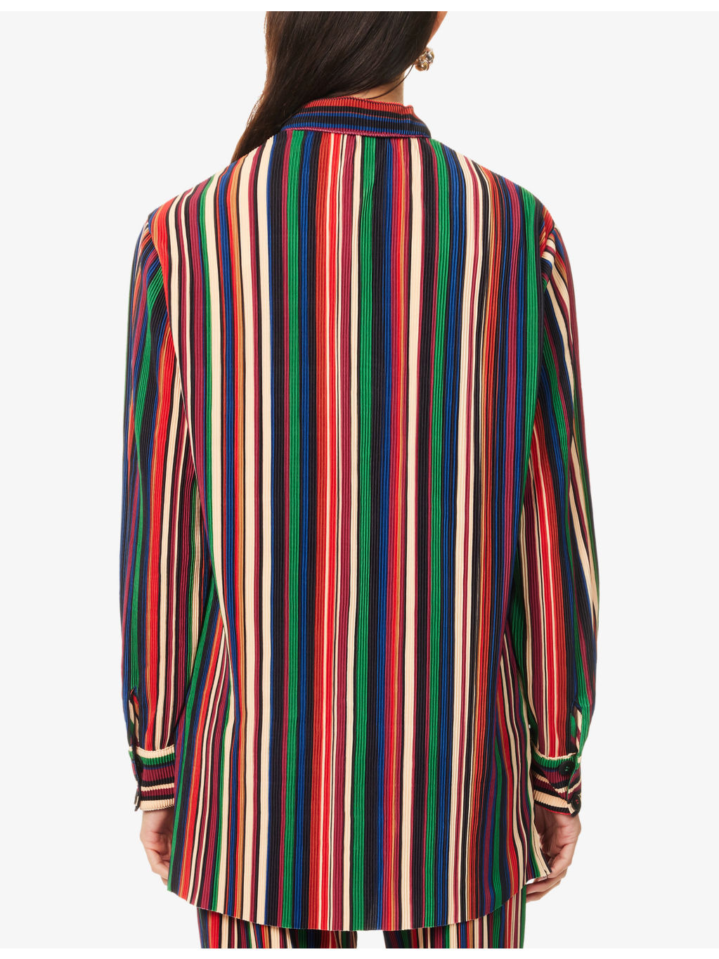 Pipa Stripes Pleated Woven Shirt - 4