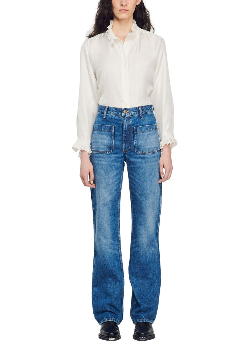 Flared faded jeans - 5