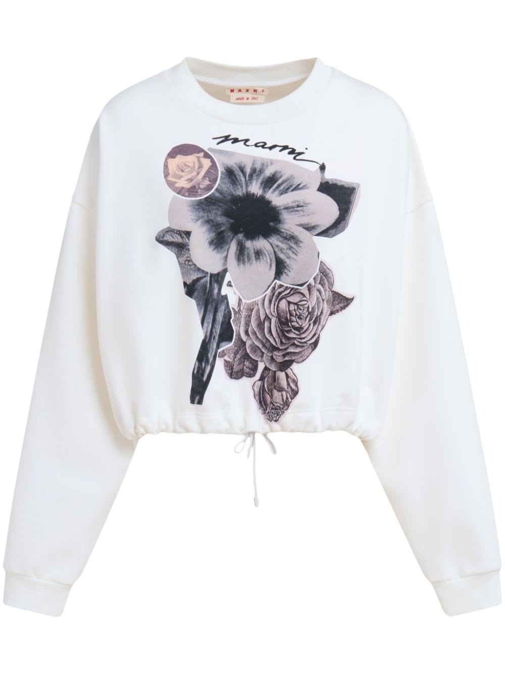 floral-print cotton sweatshirt - 1