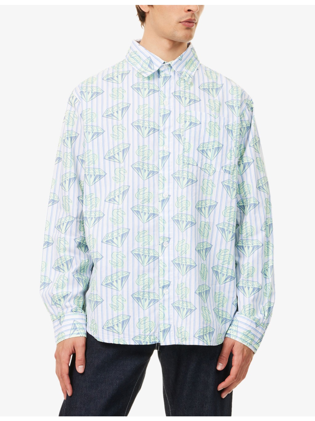 Glow Striped Relaxed-Fit Cotton Shirt - 3