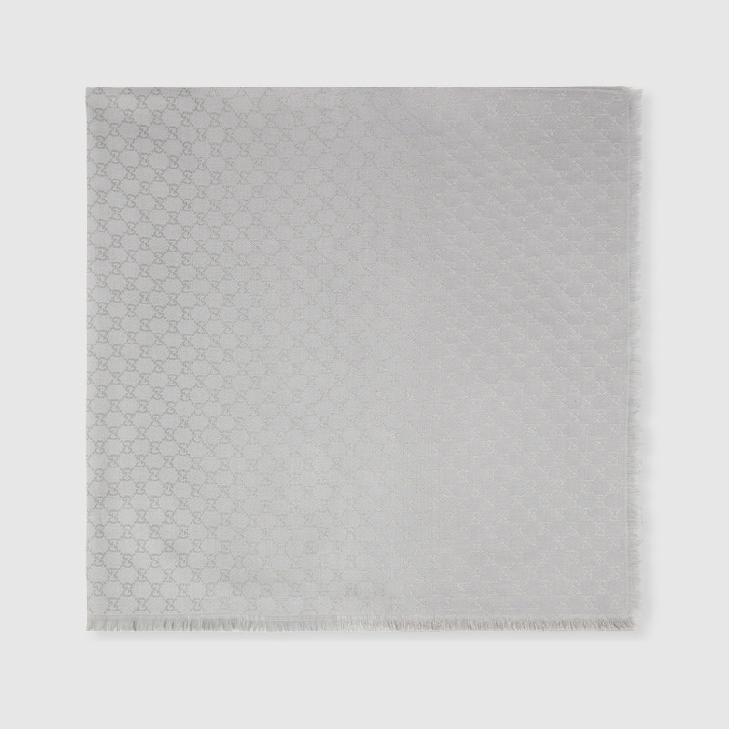 GUCCI Printed GG cotton wool lamé shawl outlook