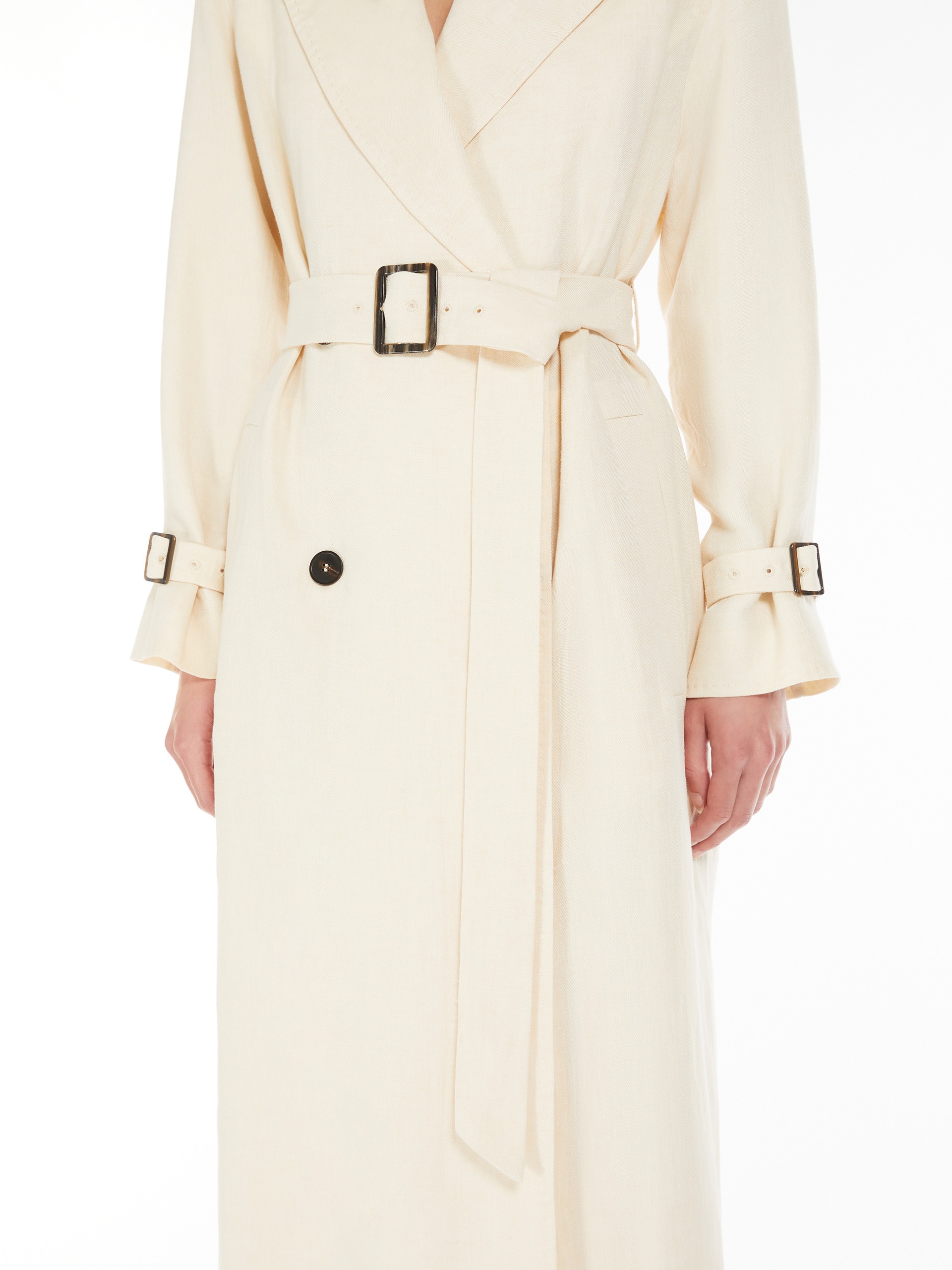 VIESTE Linen twill trench coat - 6