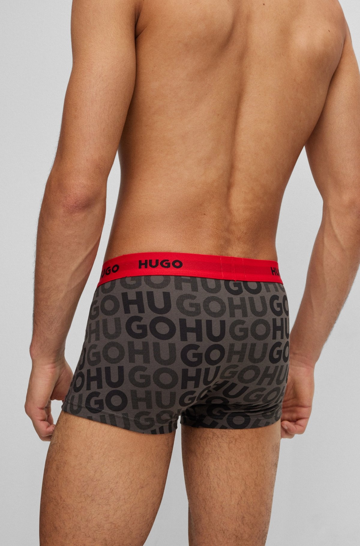 TRIPLE-PACK OF STRETCH-COTTON TRUNKS WITH LOGO WAISTBANDS - 5