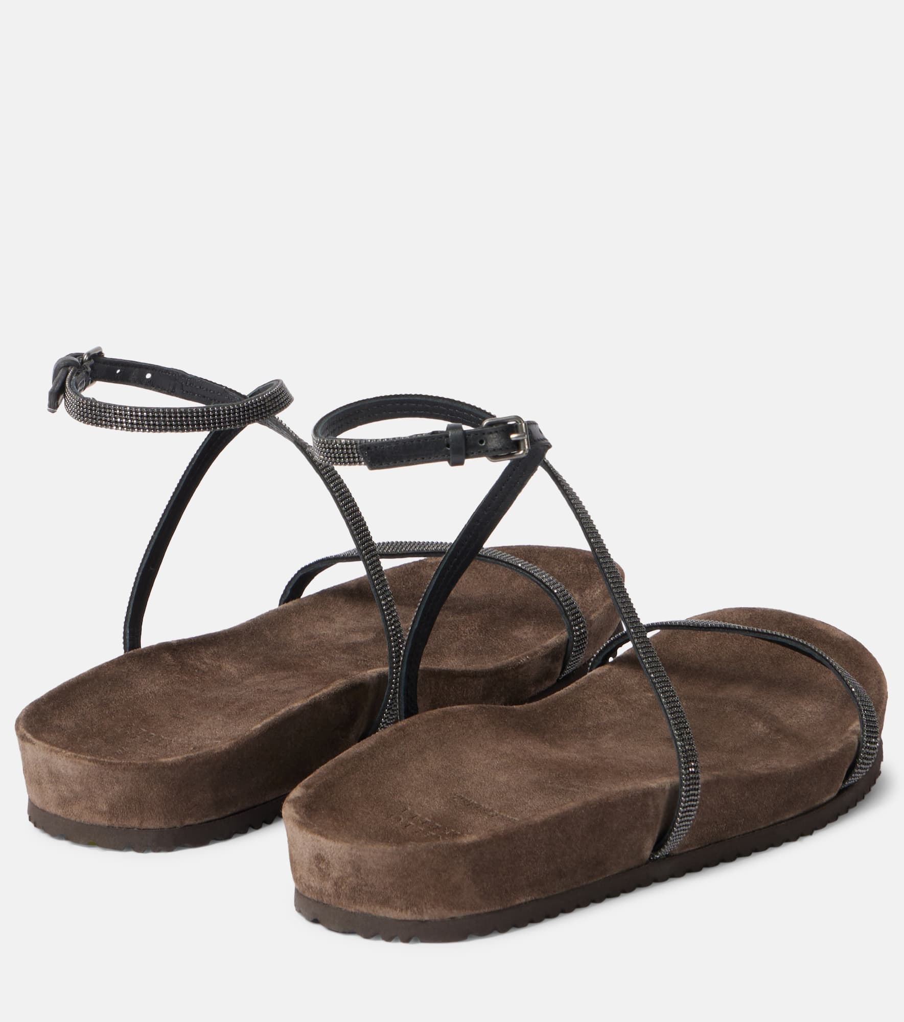 Embellished leather sandals - 3
